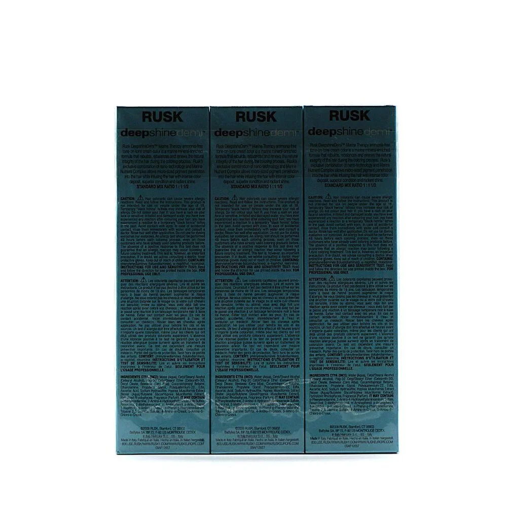 3 Pack RUSK Deepshine Demi 7-3G Golden Blonde 100ml NEW‎